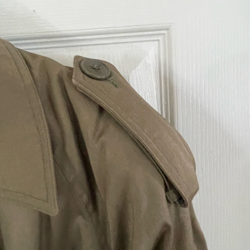Worthington Womens Olive Green ThermoLite Lined Trenchcoat Size 8 - Picture 4 of 11